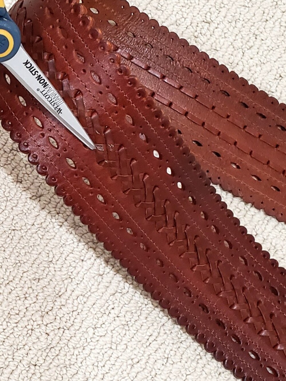 Saddle Brown Leather Artisan Corset Wide Multi-Way Statement Belt XL LIKE NEW - Picture 15 of 15